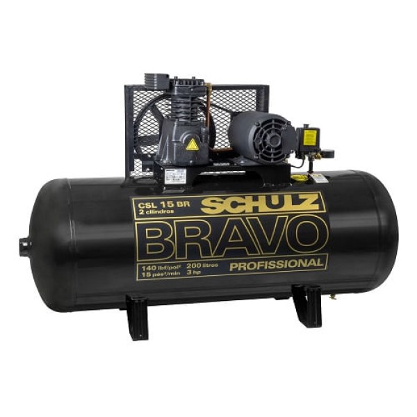 Encontraproduto.com.br - Compressor AR AL CSL- 15/200 Bravo TRIF 380V SCHULZ