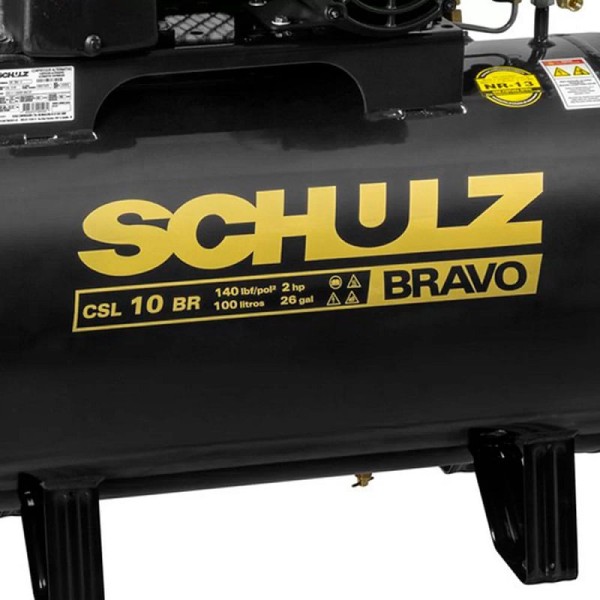 Encontraproduto.com.br - Compressor de Ar Schulz Pratic Air Csl 10 100 Litros Monofásico