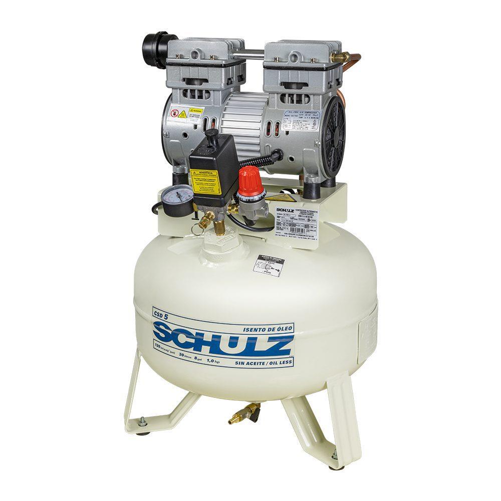 Encontraproduto.com.br - Compressor de Ar 5pcm/140psi Schulz CSD 5/30 1cv 29 litros monofásico
