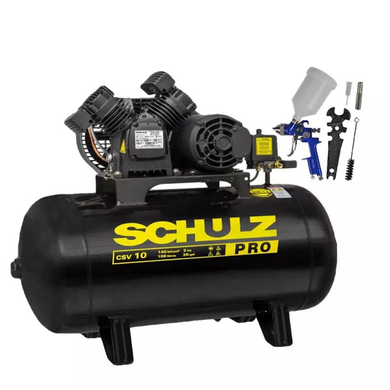 Compressor Profissional Leve 10/100 Litros 2HP M CSV 10/100 PRO 127V