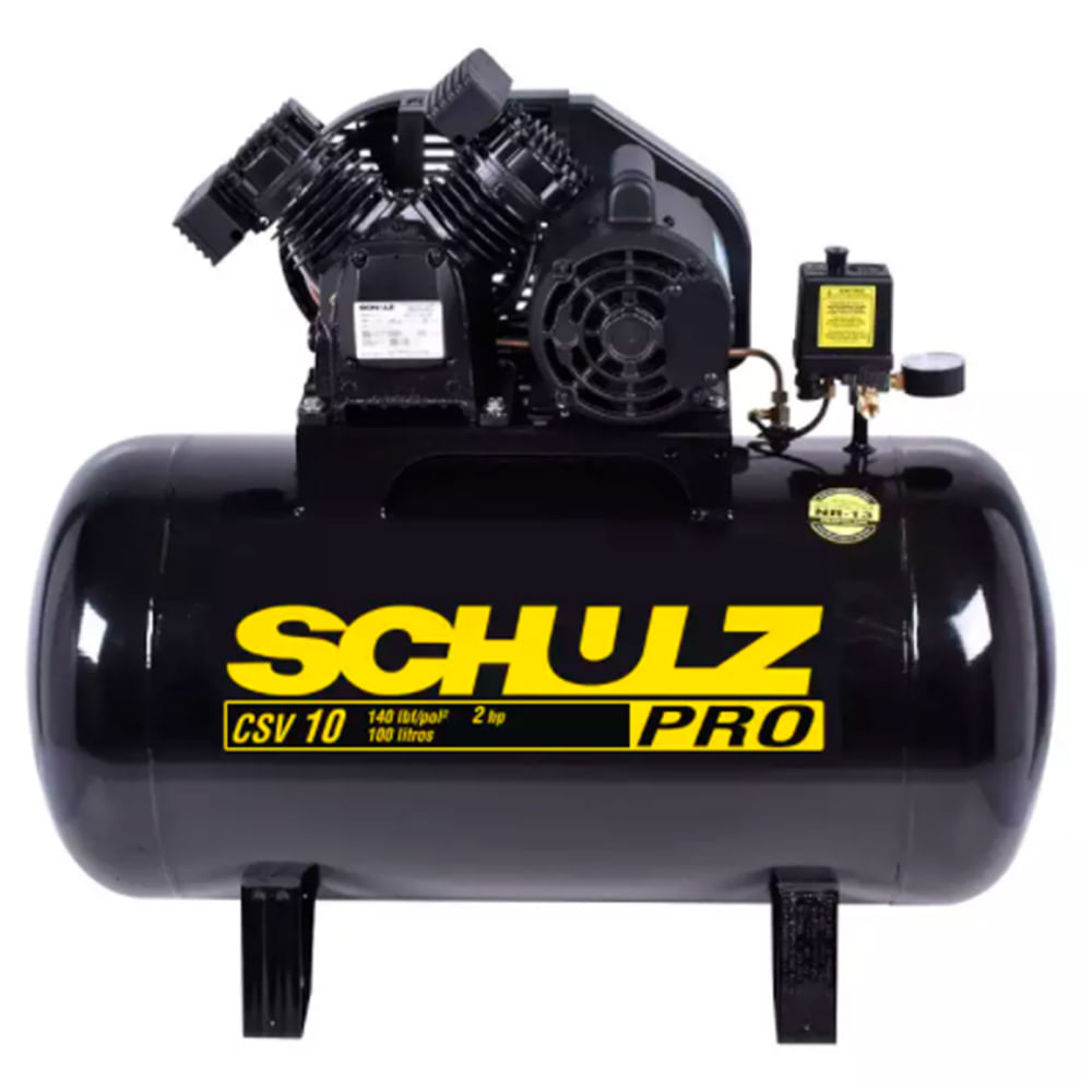 Encontraproduto.com.br - Compressor Profissional Leve 10/100 Litros 2HP M CSV 10/100 PRO 127V