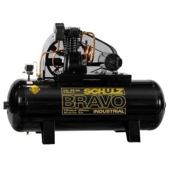 Encontraproduto.com.br - Compressor Schulz Csl 25 Br 250 Litros 5 Cv 175 Lbs Trif.