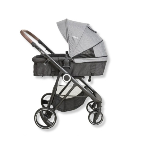 Encontraproduto.com.br - CARRINHO COSMOS MELANGE GRAFITE  + BEBE CONFORTO CASULO CLICK PRETO + BASE - KIDDO