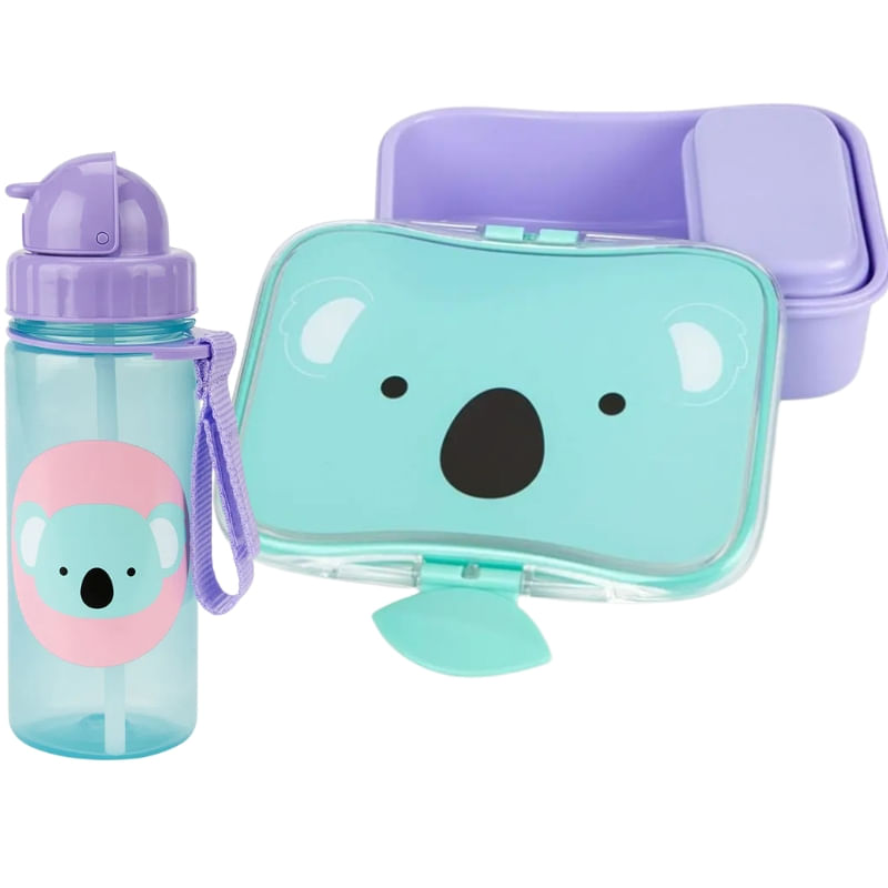 KIT LANCHE E GARRAFA COM CANUDO ZOO KOALA - SKIP HOP