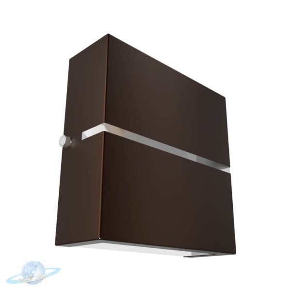 Encontraproduto.com.br - Arandela Marrom Slim Quadrada 1 Friso Com 2 Fachos De Luz-g9