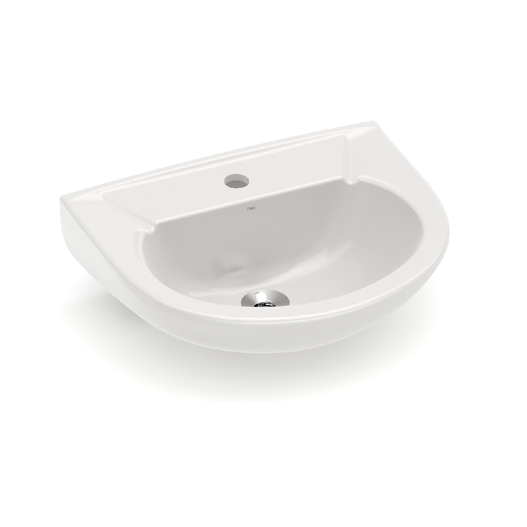 Lavatório para coluna 480X405 furo central sem ladrão Saveiro pergamon Celite #1020070590300