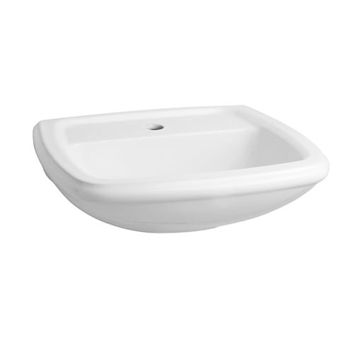 Encontraproduto.com.br - Lavatório para coluna 520X425 furo central sem ladrão Fit branco Celite #1660060011300