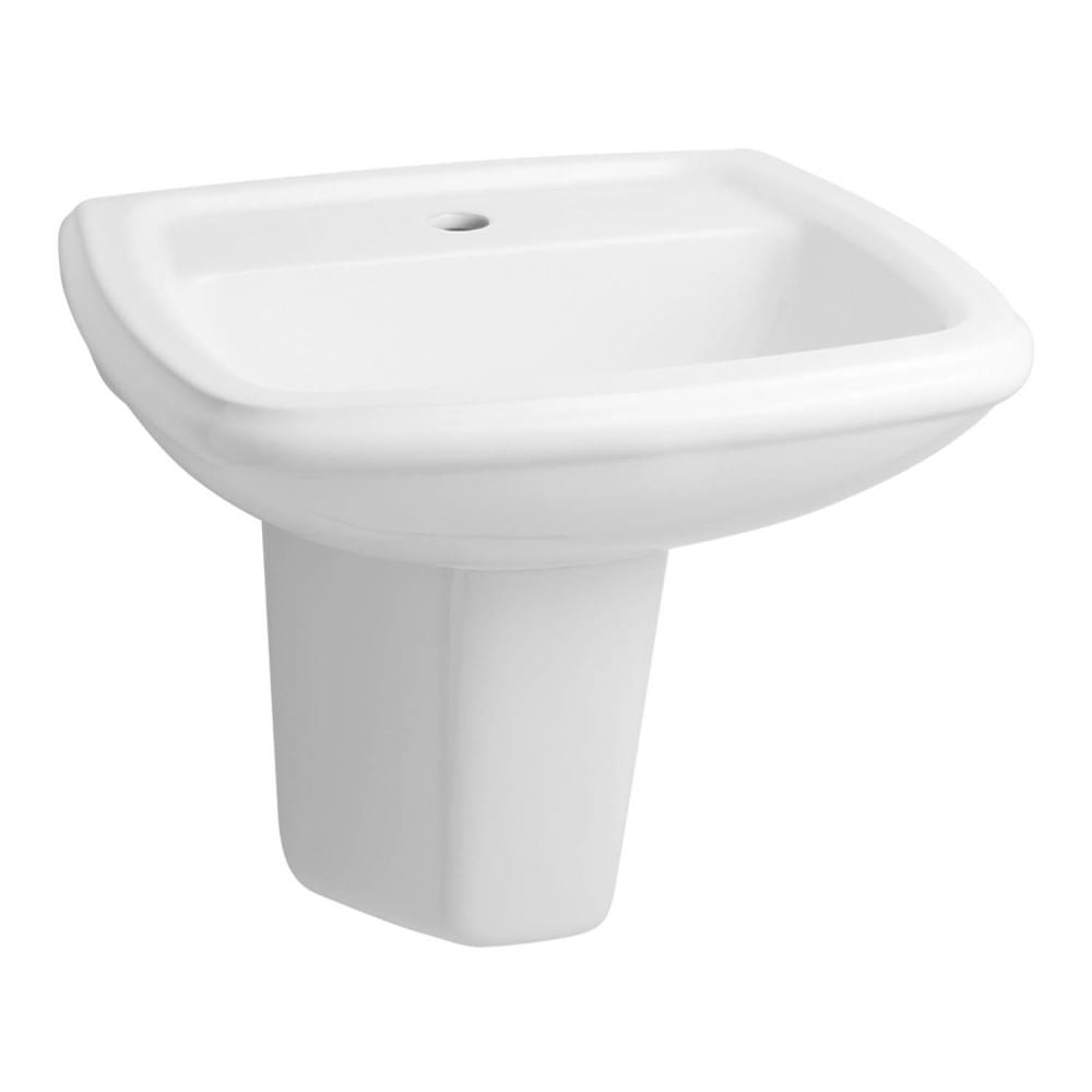Encontraproduto.com.br - Lavatório para coluna 520X425 furo central sem ladrão Fit branco Celite #1660060011300