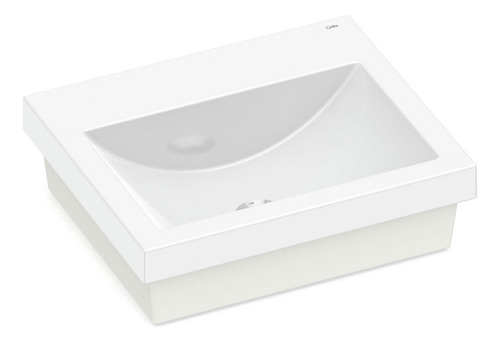 Encontraproduto.com.br - Cuba Sobrepor Com Mesa Basic Branco 41x34 Cm Celite