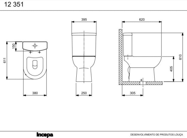 Encontraproduto.com.br - Bacia Para Caixa Smart Branco Celite