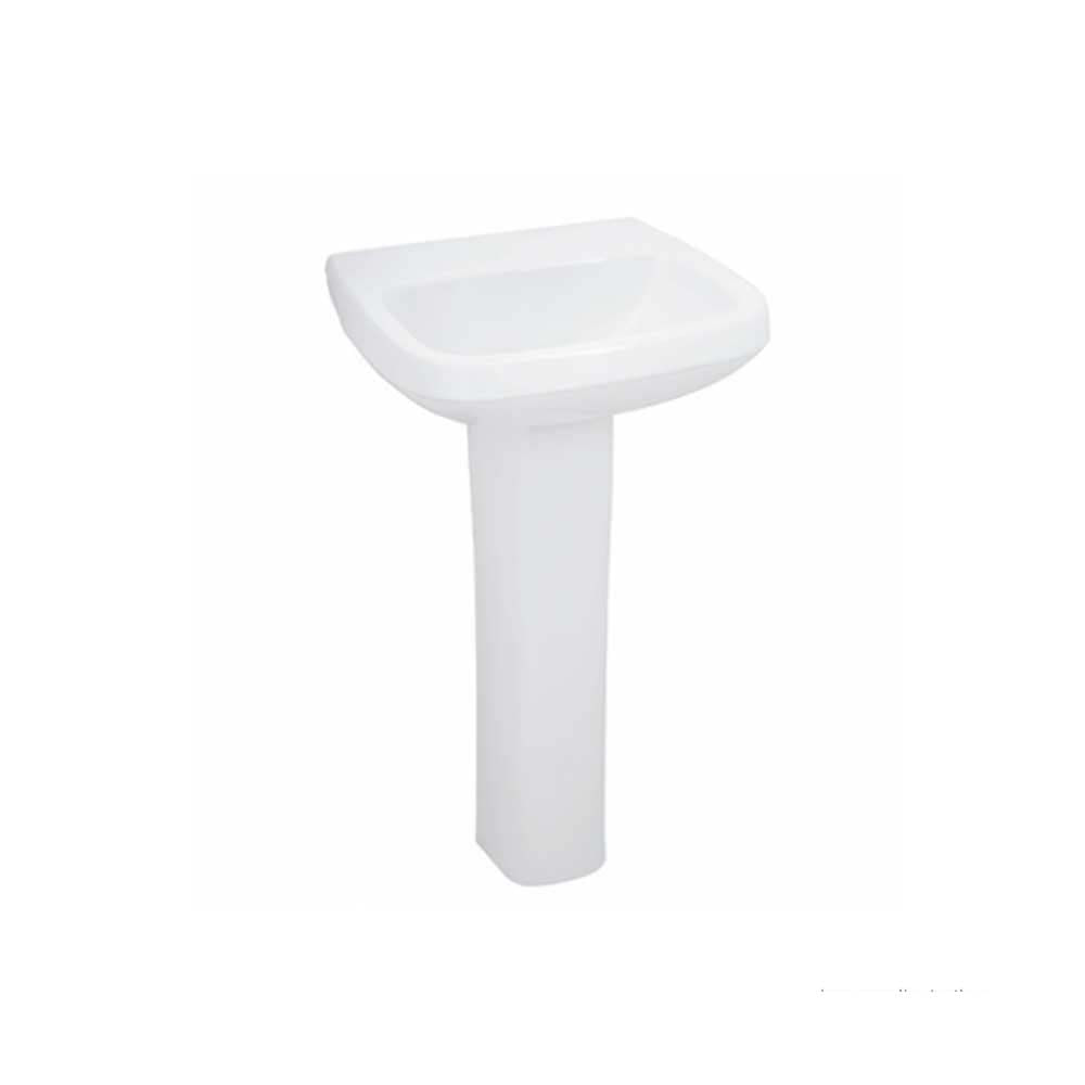 Encontraproduto.com.br - Lavatório para coluna 495X410 furo central sem ladrão branco Celite #1640010011300