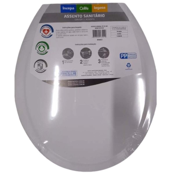 Encontraproduto.com.br - Assento Universal PP Eco Branco Celite