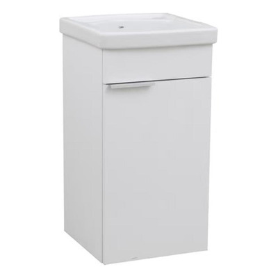 Encontraproduto.com.br - Kit Gabinete Lavanderia com Tanque Celite 75cm Branco