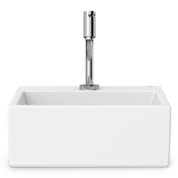 Encontraproduto.com.br - Kit Cuba de apoio Basic Q1, Torneira bica baixa Basic e complementos de instalac?o branco Celite #1737250010300