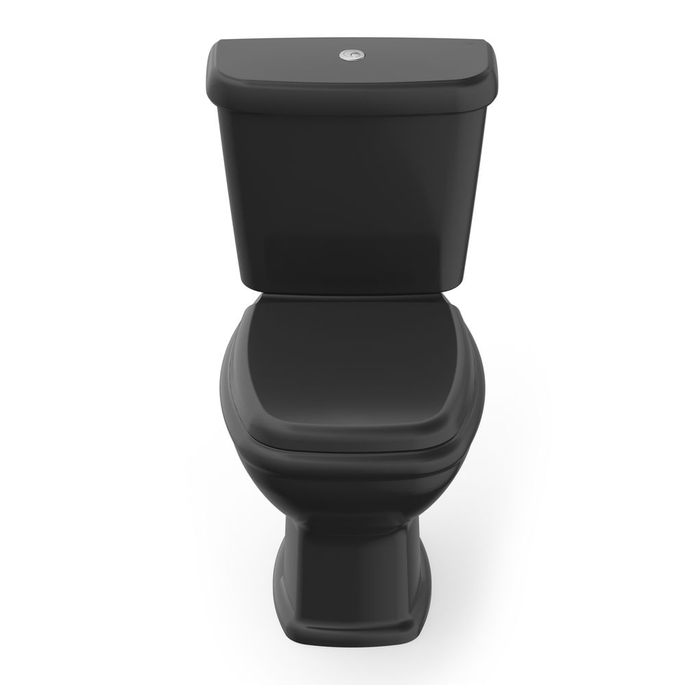 Encontraproduto.com.br - Kit Bacia Caixa Assento Polipropileno Fit Plus Preto Celite