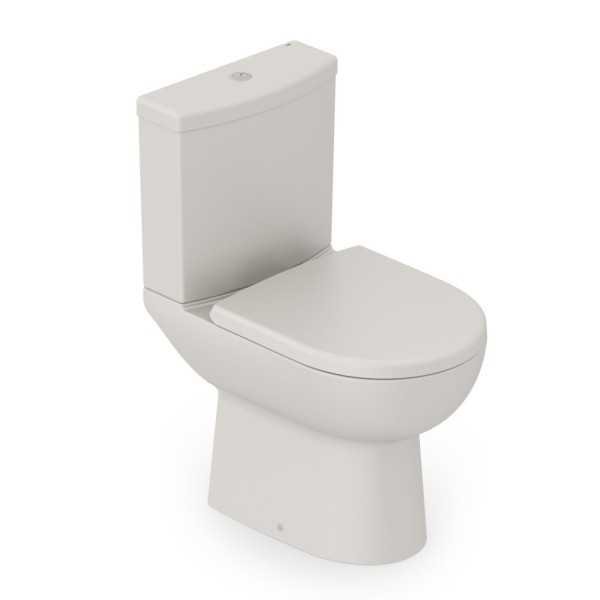 Vaso Sanitário com Caixa Acoplada Celite Smast Cast com Acessórios Acionamento Duplo Bege Fosco 3/6 Litros