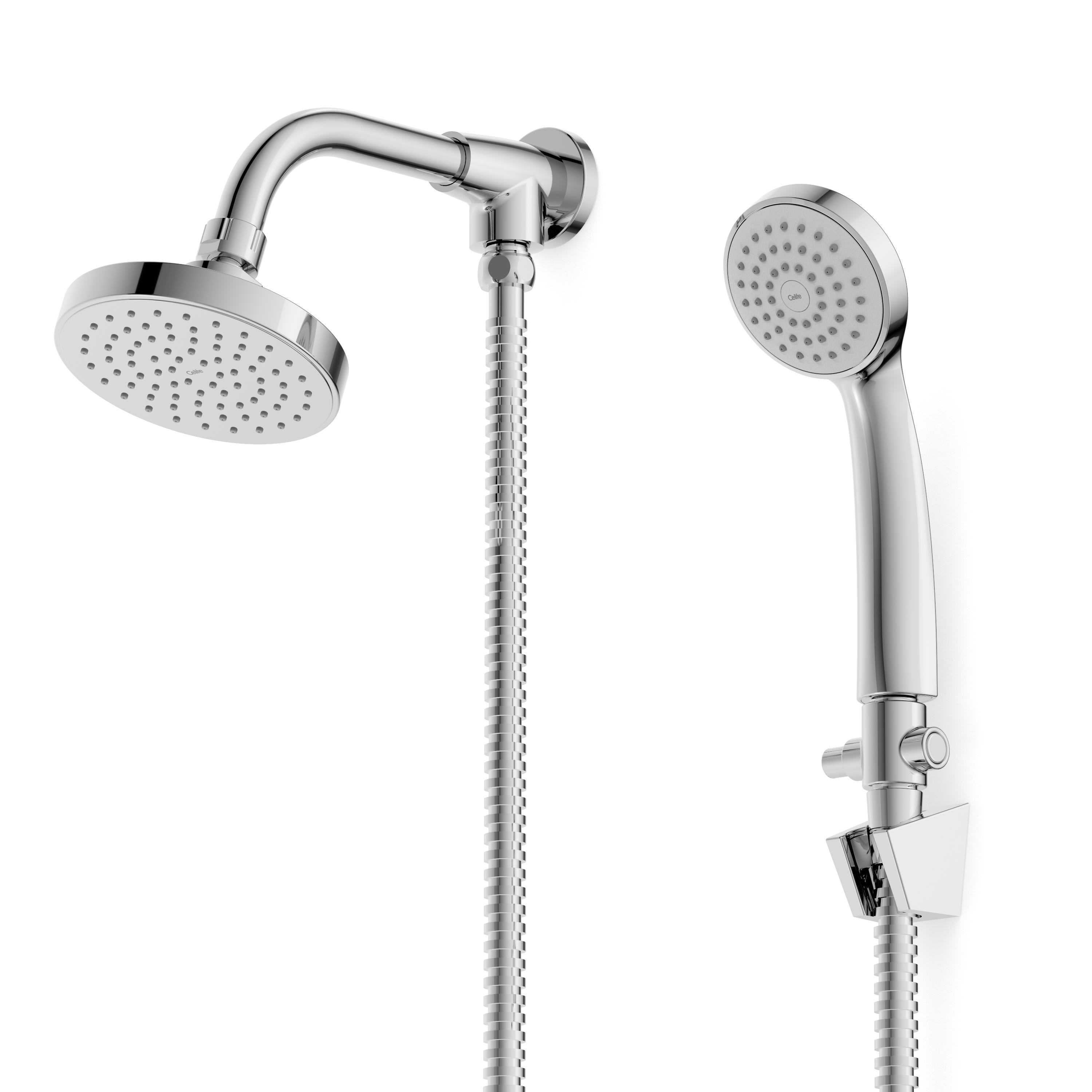 Encontraproduto.com.br - Chuveiro Celite Basic Parede Redondo Com Desviador Cromado