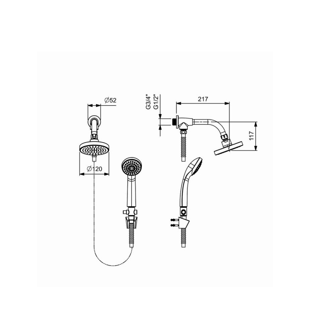 Encontraproduto.com.br - Chuveiro Celite Basic Parede Redondo Com Desviador Cromado