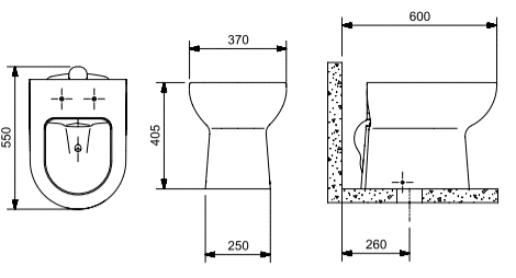 Encontraproduto.com.br - Vaso Sanitário Convencional Com Assento Termofixo Queda Amortecida Smart Celite Stone Fosco