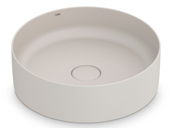 Encontraproduto.com.br - Cuba Apoio Redonda Sem Mesa Slim 390mm Bege Celite