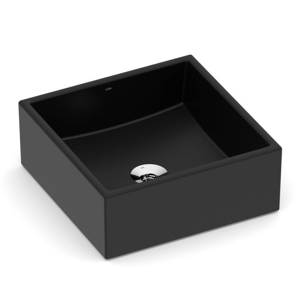 Encontraproduto.com.br - Cuba Apoio 35X35 Sem Mesa Basic Q5 Preto Matte Black Celite