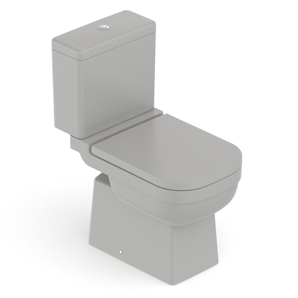 Encontraproduto.com.br - Kit Bacia com Caixa Acoplada Elite, Assento e Acessórios de Instalação Stone Celite