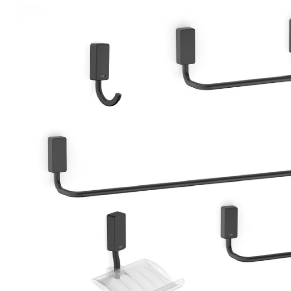 Encontraproduto.com.br - Kit Acessórios Para Banheiro Celite New One 5 Peças Preto Matte
