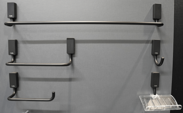 Encontraproduto.com.br - Kit Acessórios Para Banheiro Celite New One 5 Peças Preto Matte