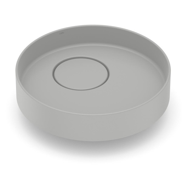Encontraproduto.com.br - Cuba de Apoio Redonda de 39cm Upper Deck Design D4 Ref. 1381000077300 Stone Celite