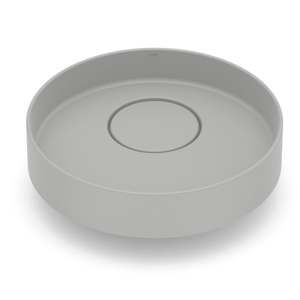 Encontraproduto.com.br - Cuba de Apoio Redonda de 39cm Upper Deck Design D4 Ref. 1381000077300 Stone Celite