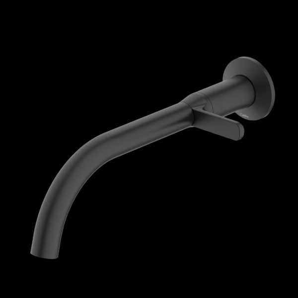 Torneira para Lavatório de Parede Design Preto Matte Celite