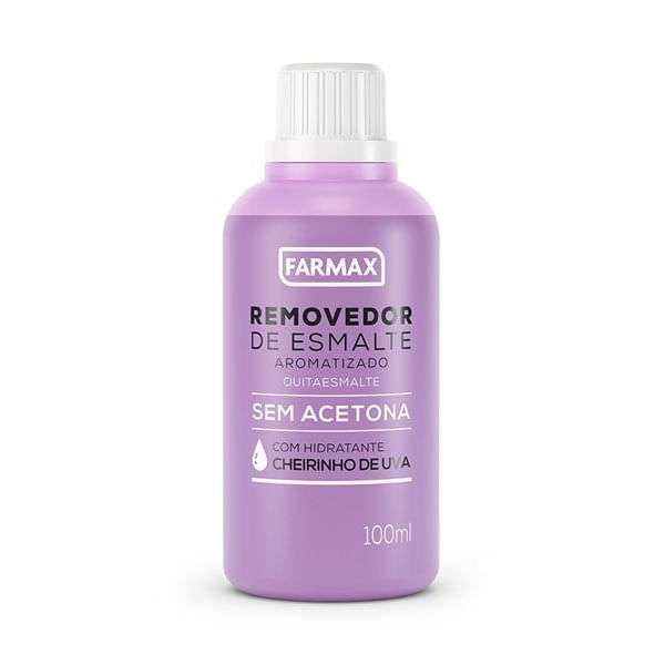 Removedor de Esmalte Farmax Sem Acetona Cheirinho de Uva - 100ml