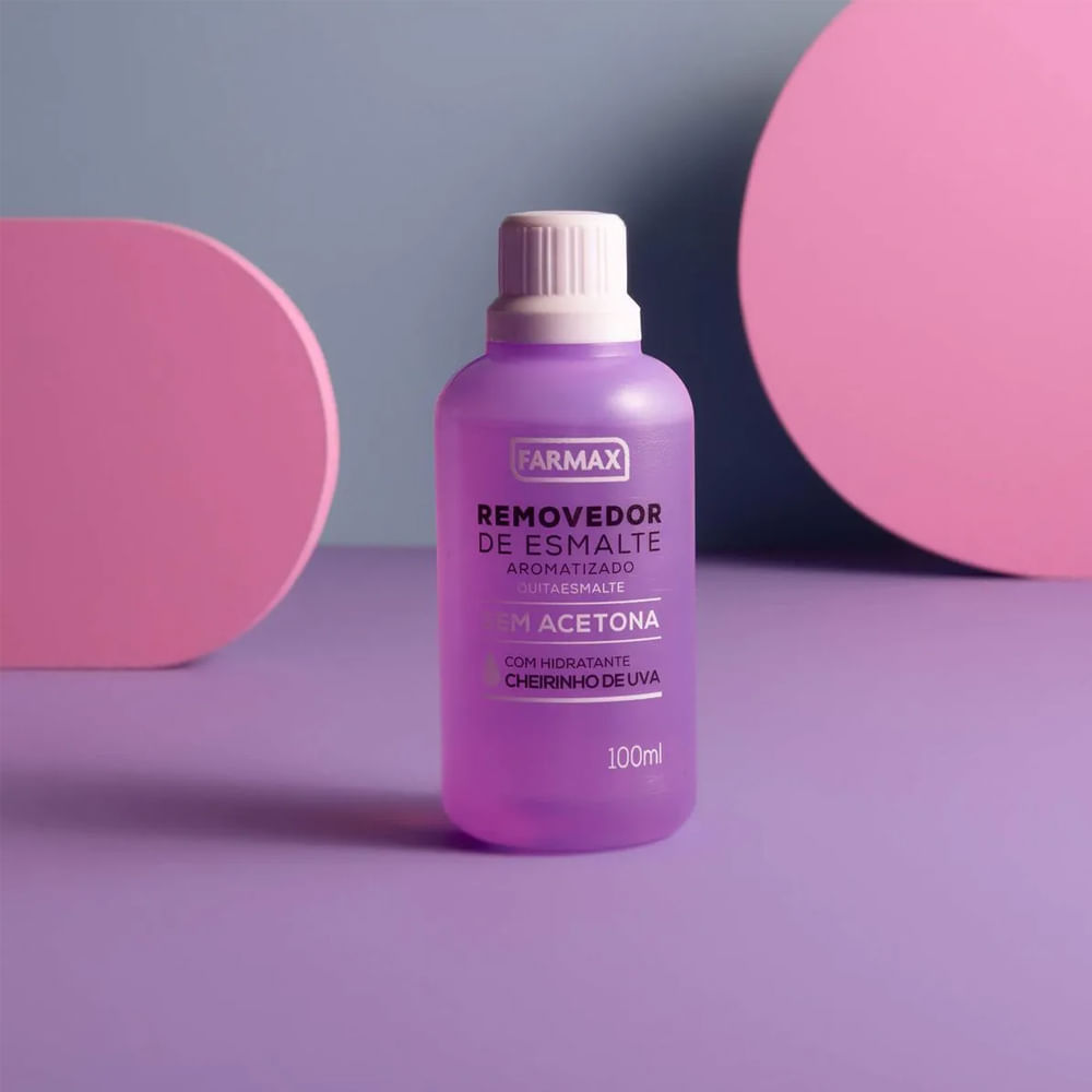 Encontraproduto.com.br - Removedor de Esmalte Farmax Sem Acetona Cheirinho de Uva - 100ml