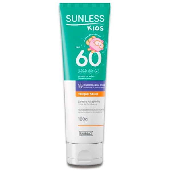 Encontraproduto.com.br - Protetor Solar Sunless Kids Toque Seco Fps60 120g