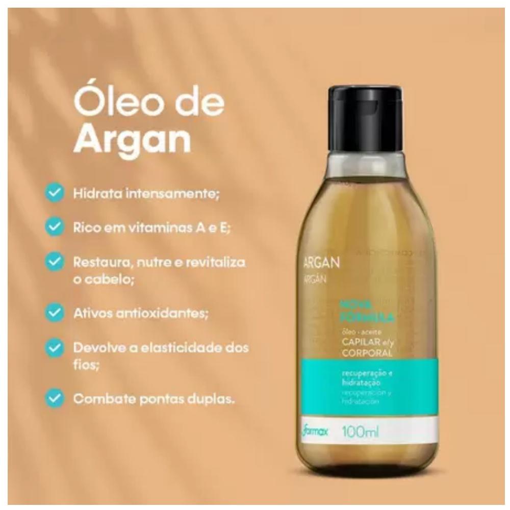 Encontraproduto.com.br - Óleo Capilar E Corporal Farmax de Argan 100ml