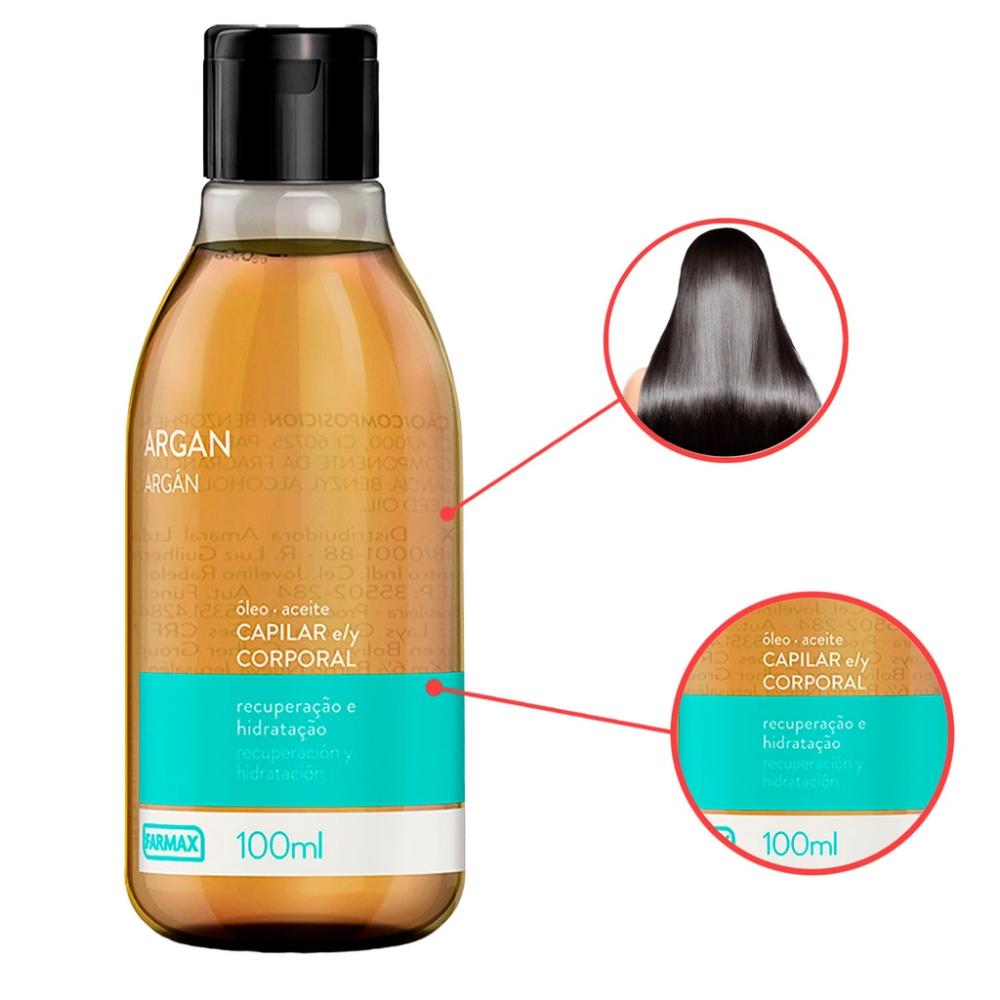 Encontraproduto.com.br - Óleo Capilar E Corporal Farmax de Argan 100ml