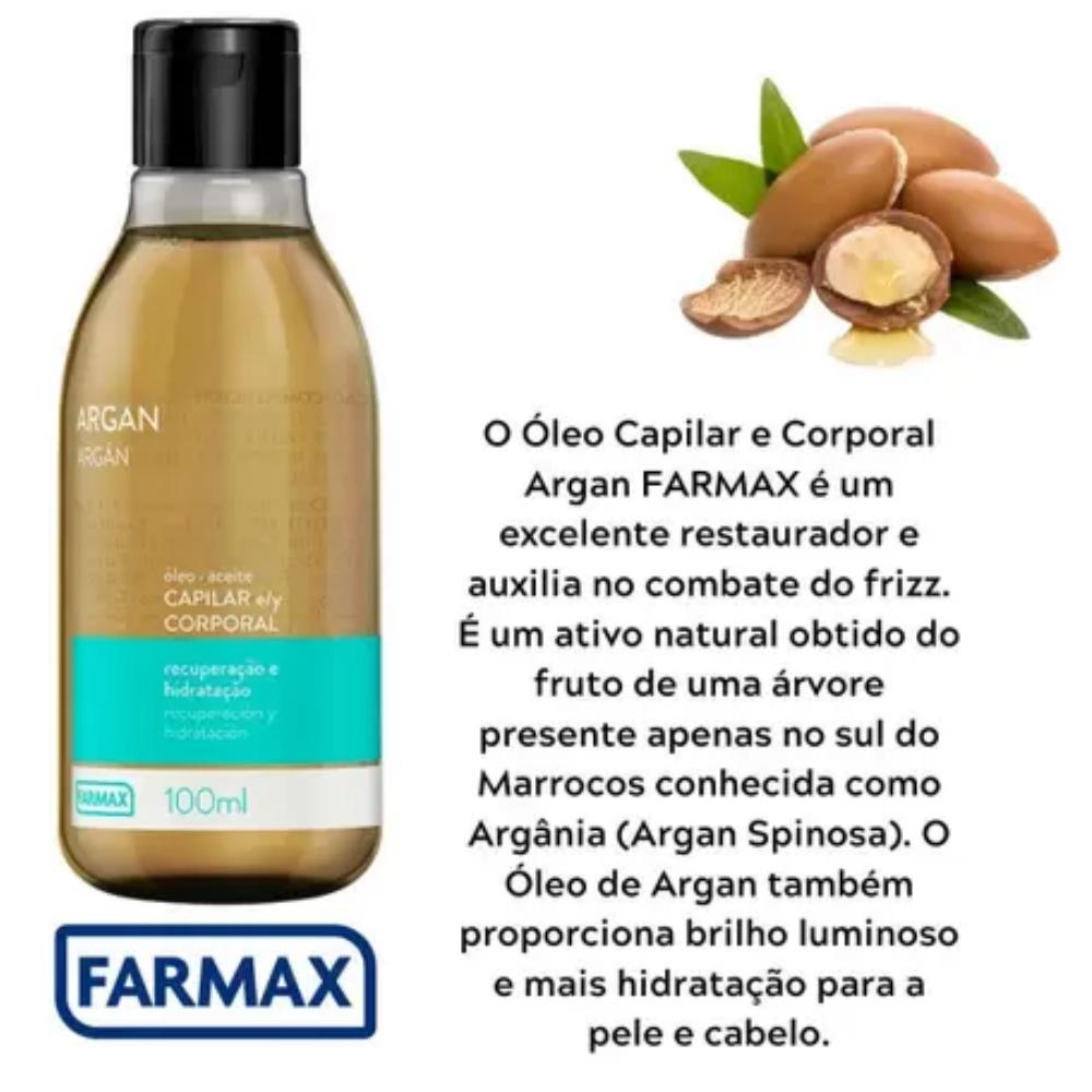 Encontraproduto.com.br - Óleo Capilar E Corporal Farmax de Argan 100ml