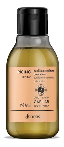 Óleo Capilar 60ml Ricino 100% Puro - Farmax