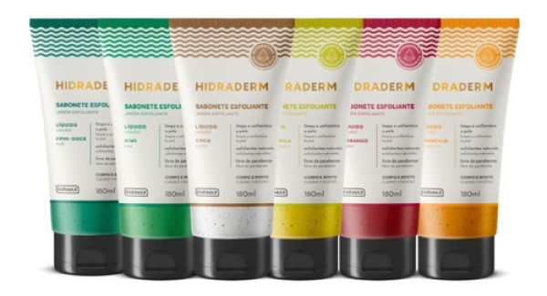 Sabonete Líquido Esfoliante Hidraderm Erva Doce 180ml
