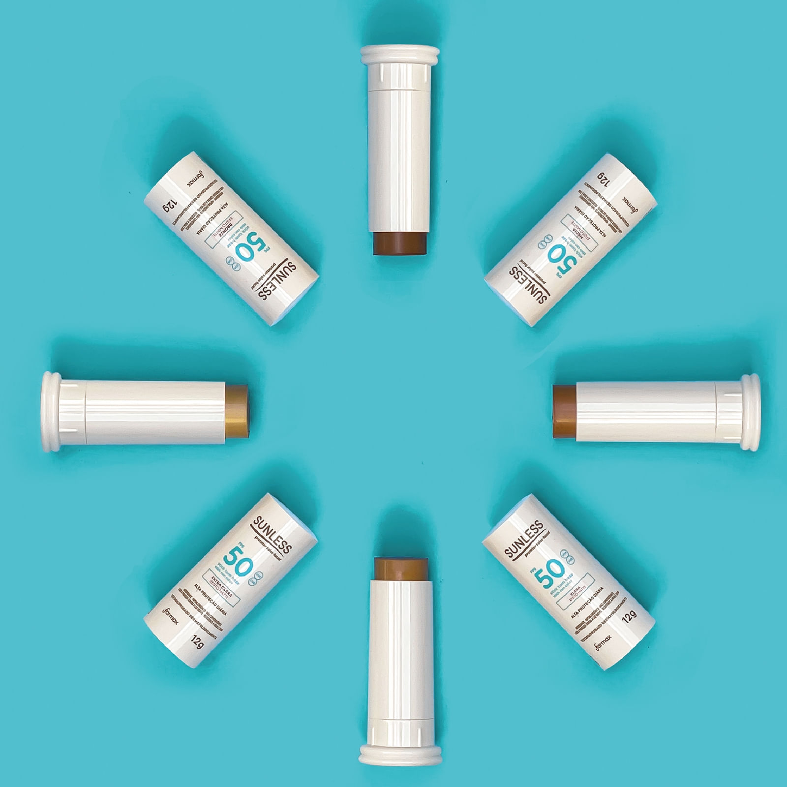 Encontraproduto.com.br - Protetor Solar Sunless Stick Matte 12gr Fps50 Extra Clara