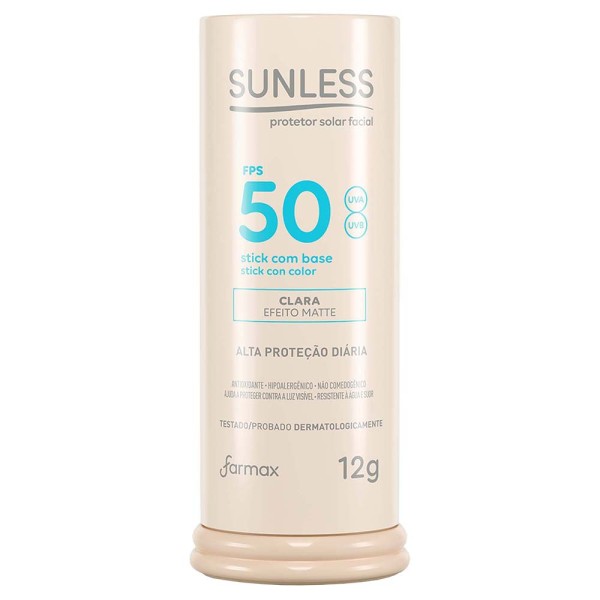 Encontraproduto.com.br - Protetor Solar Sunless Stick 12gr Fps50 Clara Efeito Matte