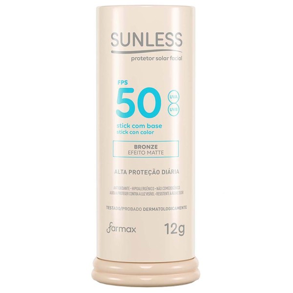 Encontraproduto.com.br - Protetor Solar Sunless Stick 12gr Fps50 Bronze Efeito Matte