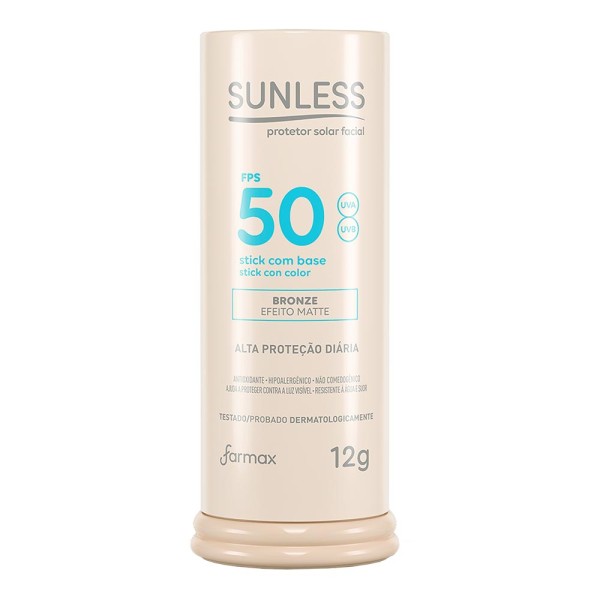 Encontraproduto.com.br - Protetor Solar Sunless Stick 12gr Fps50 Bronze Efeito Matte