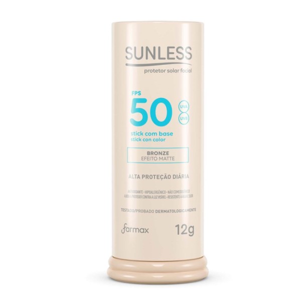 Encontraproduto.com.br - Protetor Solar Sunless Stick 12gr Fps50 Bronze Efeito Matte