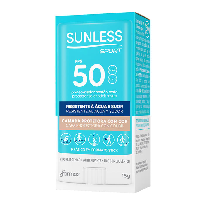 Encontraproduto.com.br - Protetor Solar Facial Fps50 Bastão Stick Sunless Sport 15g