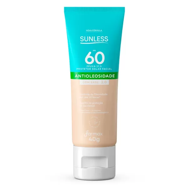 Protetor Solar Facial Sunless FPS 60 Cor 2.0 40g