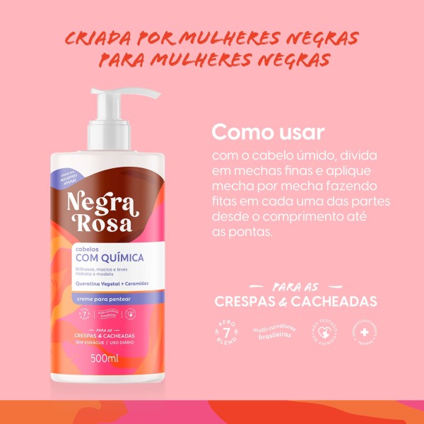 Encontraproduto.com.br - Negra Rosa Química Creme de Pentear