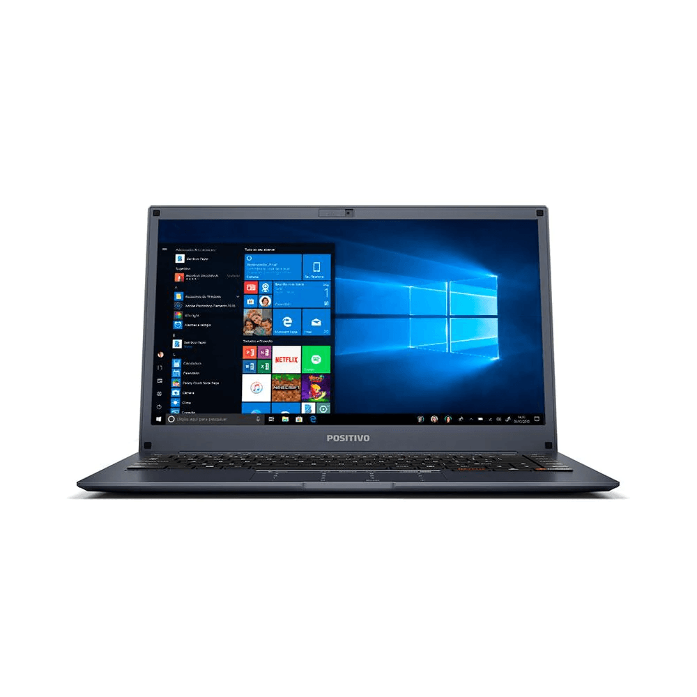 Encontraproduto.com.br - Notebook Positivo Motion Plus Q464B Intel® Atom® Quad-Core™ Windows 10 Home - Deep Blue