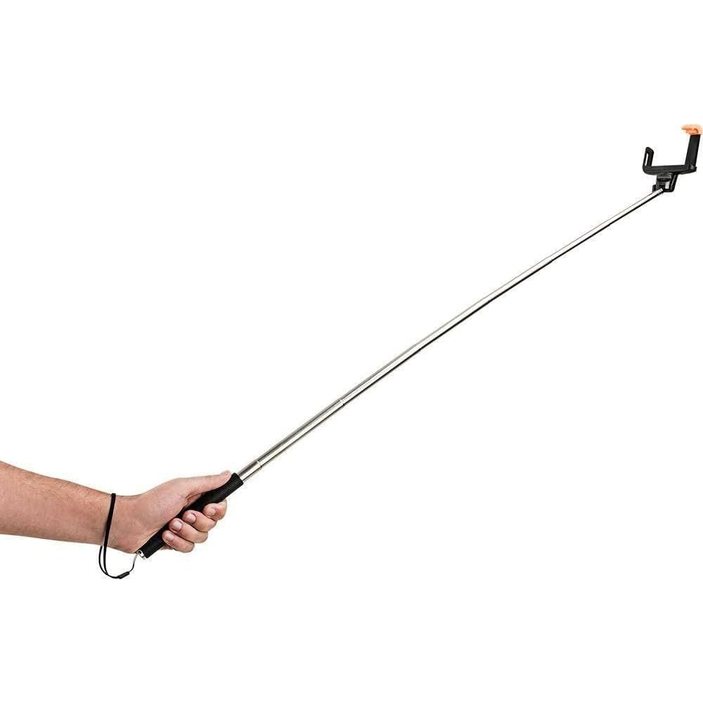 Encontraproduto.com.br - Bastão de Selfie com Cabo Ajustável Preto Positivo