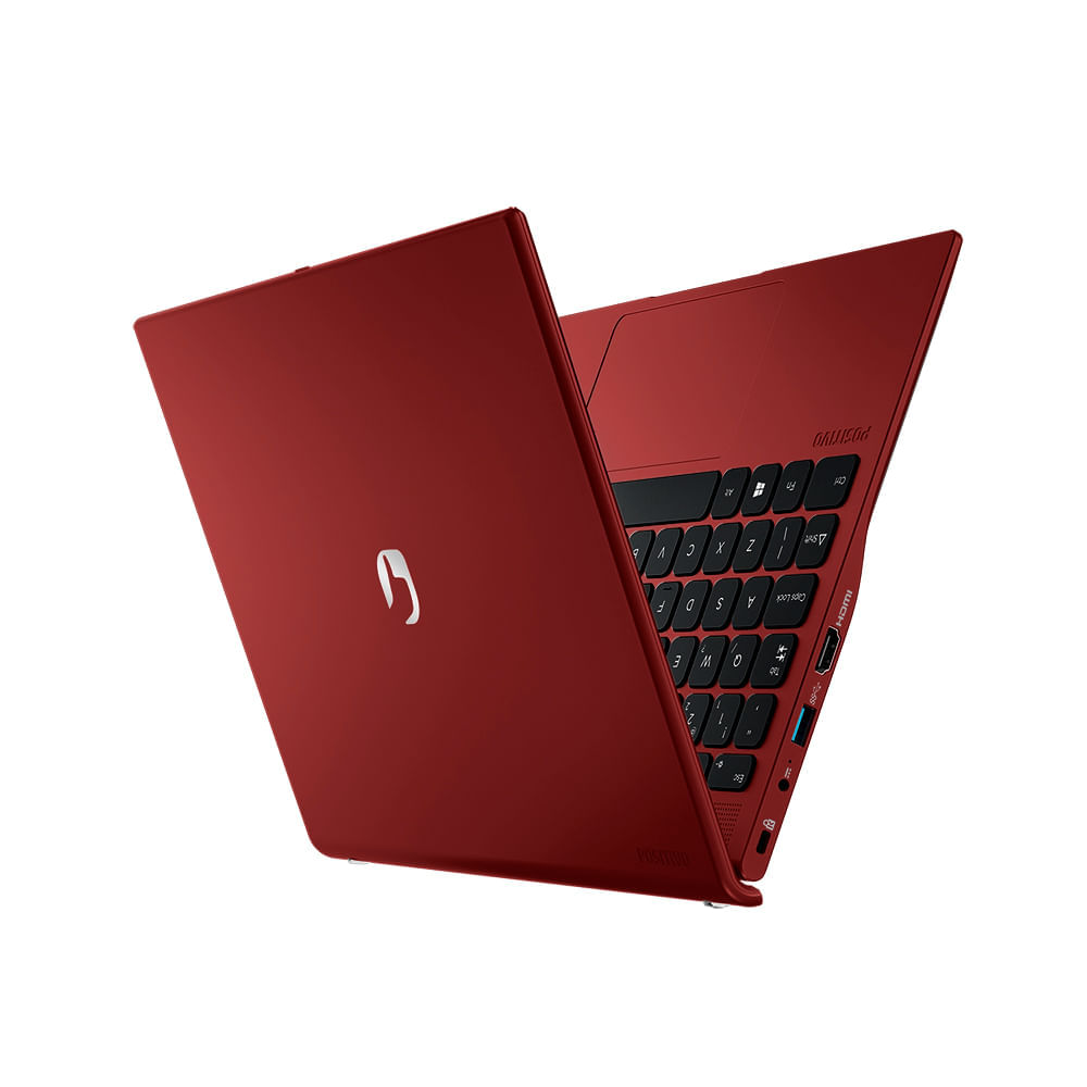 Notebook Positivo Motion Vermelho Intel® Atom® Quad-Core™ 4GB Tela 14.1